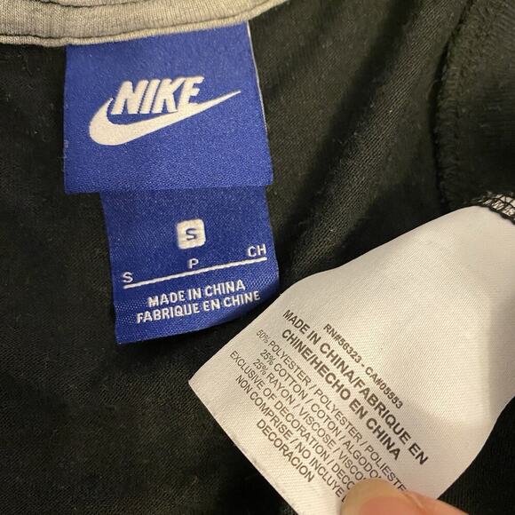 Nike Sportswear Active Shirt Women's Small Black Ringer TankTop Logo Swoosh Y2K - Picture 3 of 7